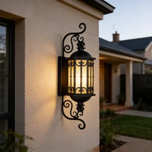 Vintage Die Cast Aluminum Decorative Outdoor Wall Light IP65 Waterproof LED Sconce for Garden Courtyard Fence Home Exterior