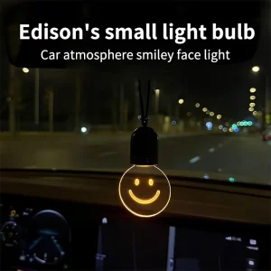 Vintage Edison Bulb Car Ambient Light Wireless Universal Auto Interior Decoration Accessory LED Decorative Lamp