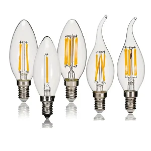 Vintage Retro Filament LED Bulb E14 2W 4W 6W Home Decorative Lamp with Glass Bulb Chandelier Vintage Home Lighting