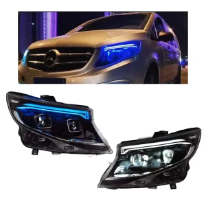 Vito Upgrade Headlights for Benz Vito W447 Headlight LED Head Lamp DRL Projector Lens Dynamic Car Accessories Modified