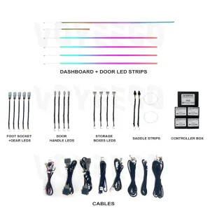 Voyeego Car Ambient Light Colorful Led Car Ambient Atmosphere Lights Car Interior Light for Honda Accord