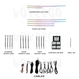 Voyeego Car Ambient Lighting Led Upgrade Interior Ambient Light for Cadillac CT4 Ambient Light Car Led