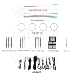 Voyeego Car Ambient Lighting Led Upgrade Interior Ambient Light for Hyundai K5 Ambient Light Car Interior