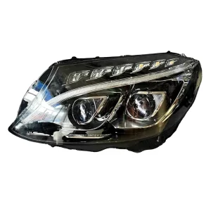 W205 Double Lens Original Headlight C180 C200 C300 C63 Upgrade LED Headlight for Mercedes Benz C Class
