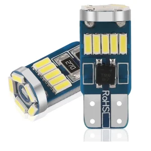 W5W Canbus LED 12V 6000K T10 5W 1000LM Car License Plate Lights Interior Park Light