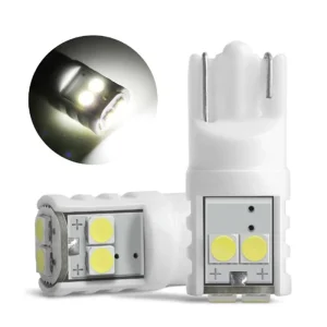 W5W T10 Ceramic 3030 6SMD LED Indicator Light Plastic Roof License Plate Light Decoding for Cars Width Highlight Accessory