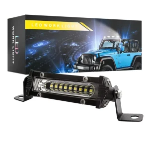 WL018 White LED Work Light Bar 20W DC9-36V for 4×4 Off-Road SUV UAZ Pickup Retrofit Upgrade Auto Exterior Lighting