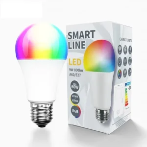 WOOJONG Smart LED RGB Bulb E26 E27 B22 AC Powered High CRI 80 Plastic WiFi Remote Control Indoor Lighting 7W 9W 2 Year Warranty