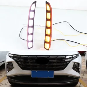 WZXD LED Fog Driving Light Car DRL Day Time Running Lights Bumper Headlights Car Tuning for Hyundai Tucson