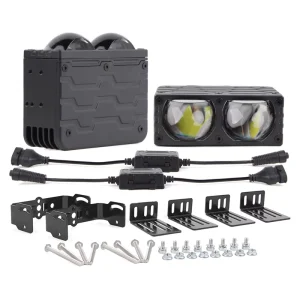 Waterproof 12V 24V LED Light Bar Work Light Two Lens White Light 6000K for Off Road Truck Daytime Running Light Grille Light