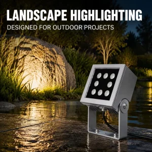 Waterproof 18W LED Floodlight Single Color AC85 265V IP65 Square Outdoor Spot Light for Commercial Plaza Exterior Wall W105