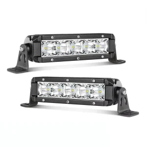 Waterproof 2 Pack Spot Beam Off Road Auto Accessory Single Row 6 Inch 30W Mini LED Light Bar