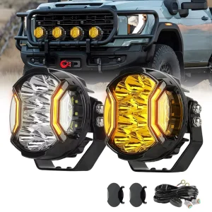 Waterproof 5inch 12V Side Shooter Combo Wide Beam Car Fog Spot Driving Light LED for Offroad 4WD SUV Truck UTV RZR