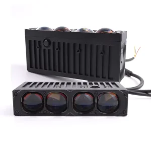 Waterproof Car Auxiliary Light 4 Lens Led Grille Lights Biled Projector Lens 100W 6500K Front Car LED Grille Light