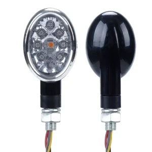 Waterproof IP67 12V Aluminium Motorcycle Rear Turn Signal Tail Light with 2 Lens for Motorcycles