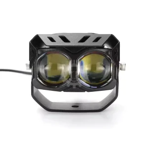 Waterproof IP67 Motorcycle LED Spotlight Auxiliary Light Motorcycle Dual Color Driving Headlight Fog Lamp Lighting System