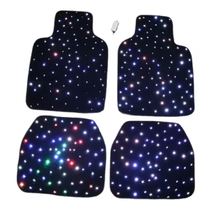 Waterproof LED Starlight Car Mats Fiber Optic Twinkle Custom Car Floor Mats APP Control Led Car Mat Interior Kits Auto Cars
