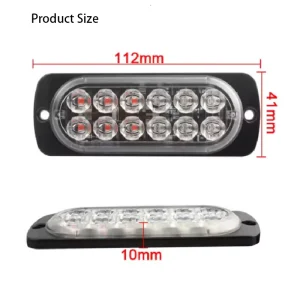 Waterproof LED Strobe Warning Light Side Marker Lamp For Cars