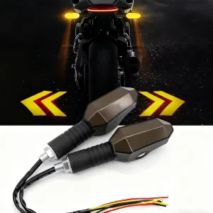 Waterproof Led Turn Signals Indicator Light Arrow Projector Light RGB 27 Models 12V Amber Ground Motorcycle Signal Lamp