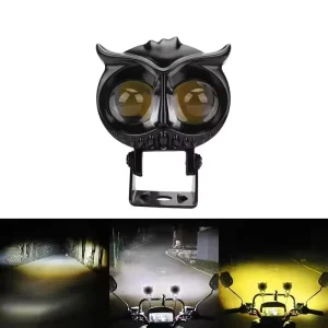 Waterproof Owl Fog Lamp Dual Color LED Motorcycle Laser Motorcycle Lighting System Motorcycle Headlights