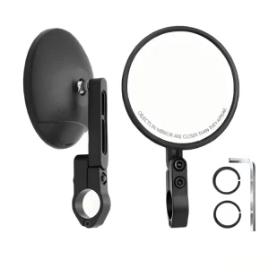 Weatherproof Anti-corrosion Motorcycle Side Rearview Mirror with Standard 8/10 mm Threads and Replaceable Lens Accessories