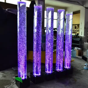 Wedding Party Led Round Acrylic Tube Tuning Light Aquarium Water Bubble Decoration