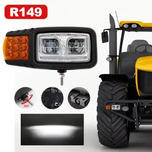 Wheel Loader ECE R149 LED Driving Light High Low Beam LED Headlight Tractor Lights Excavator For JCB Manitou