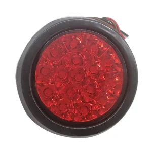 White 4″ Round Led Stop Turn Tail Back up Reverse Fog Lights Include Lights Grommet Plug for Truck Trailer RV