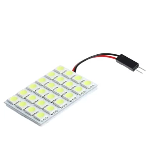 White 5050 24SMD LED Panel Dome Light Auto Car Reading Interior Lamp License Plate Light DC12V T10 BA9S Festoon