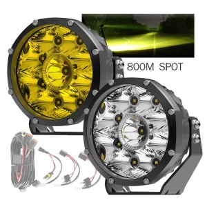White Amber Option 12V 24V LED Work Light Off-road Driving Fog Lamp 5 Inch Spot Round LED Offroad Lights