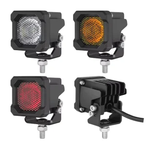 White Amber Red Multi Colors 2 Inch 40W Pair Rear Chase Light Tail Lamp Backup LED Flood Lights for Cars