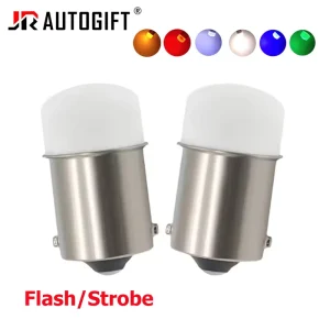 White Red Yellow LED Signal Light Bulbs 3014 9SMD 12V 24V Flash Strobe S25 Models BA15S BAY15D 1157 for Reverse Lights