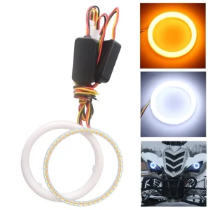 White Yellow Car Angel Eyes Round Circle LED Halo Ring Headlight LED Daytime Running Light 60mm 70mm 80mm ~ 120mm for Car