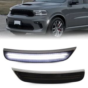 White/ Yellow LED Side Marker Lights for dodge Durango Front Fender Side Signals Light Indicator Lamp