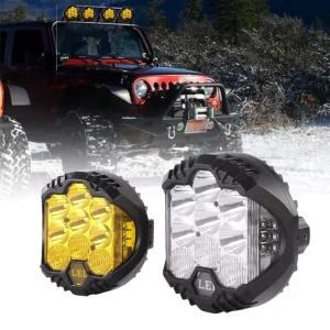White Yellow Light IP67 3.5-9 Inches Car Headlight Led Fog Driving Lights for Car