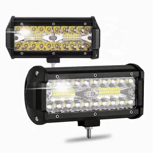 White and Yellow LED Light Bars for Trucks and Vehicles Waterproof Offroad