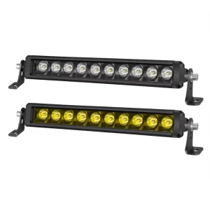 White or Yellow Light Color 12 Inch Low Profile Single Row Spot Beam 12V LED Work Light Bar 4X4 for Pickup Trucks