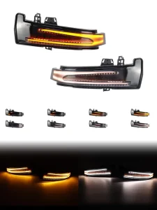 White+Yellow LED Blinker Dynamic Turn Signal Lights for Benz W204 W176 W246 W212 CLA GLA GLK W221 Sequential Indicator Lamps