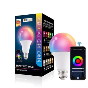 WiFi LED Light Bulbs Color Changing Light Bulb Work with Alexa and Google Assistant RGBWW Smart Light Bulbs