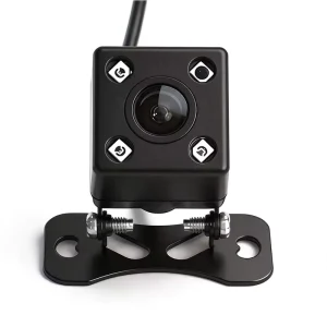 Wide 150° DFOV 720P Full Color Night Vision Car Camera with 3 White Lights Mirror Image Plastic IP67 Housing