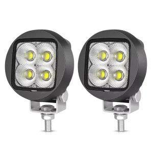 Wide Flood Beam 3 Inch Round Compact Size 48W Bright Reverse Light LED Auxiliary Fog Lights for Cars and Trucks