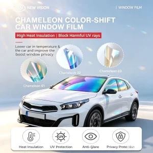 Windscreen Chameleon Tint 100% UVR Anti Scratch PET Roll Light Blue for Auto Glass Windshield Protection