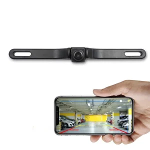 Wireless HD Front Rear License Plate Backup Camera with CCD Sensor Waterproof and Night View for iPhone iPad Android Phone Tablet