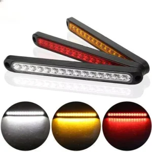 Work Light 15 LED Waterproof Trailer Bus Lorry Clearance Lamp Ultra Slim LED Flashing Rim Lights Truck Side Light