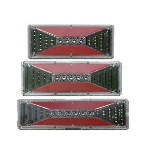 X Shape LED Tail Light Daisy High Power 33cm 40cm 46cm Stop Brake Reverse Red White 24V Heavy Duty Truck Trailer Waterproof