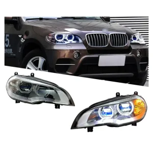 X5 E70 Headlight Upgrade for BMW X5 LED Head Lamp Laser Style DRL Signal Auto Lights Modified Hid Dual Lens Blueberry
