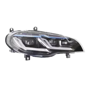 X5 Headlight Assembly E70 Model Upgrade LED Projector Lenses Blue-Rimmed Daytime Running Lights Turn Signals 55W High