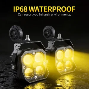 X7 Motorcycle LED Headlight Driving Lights Vehicle Work Light Fog Lamp for Car Truck SUV ATV 4 Lens