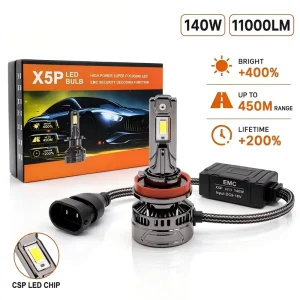 X8 X5P for Car Truck Headlight H4 Led Headlight Bulb Electric Vehicles Car 160w 20000lm 9004 9007 H1 H3 H8 H4 Led Luces Auto H4