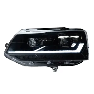 XUNBAI LED Projector Headlight Assembly 12V 25W for VW Multivan T5 Caravelle T5 Sequential Turn Signal DRL Plug Play Auto